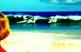 On the Seaside in Tahiti by Michel Haddi